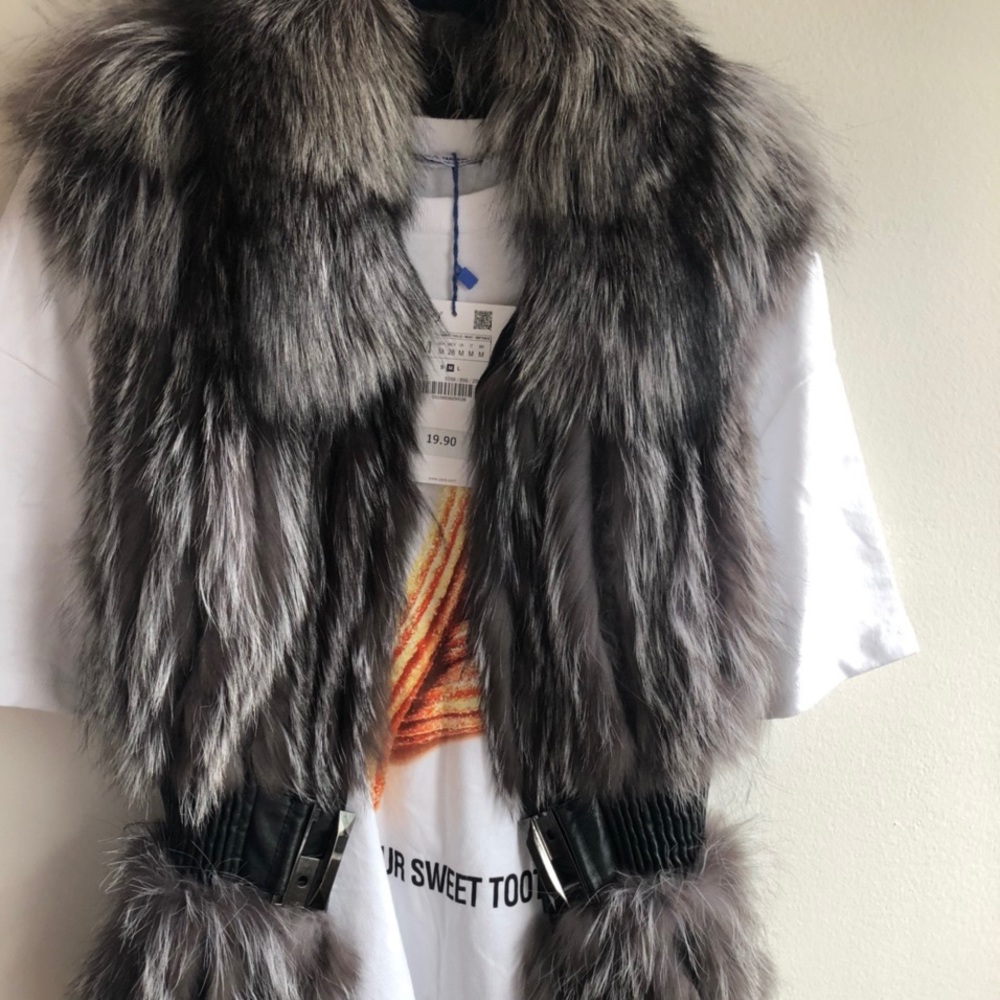Real fur vest